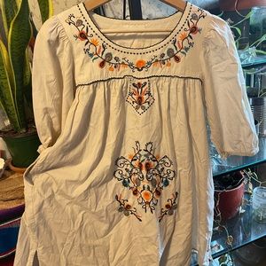 Mexican style embroided dress